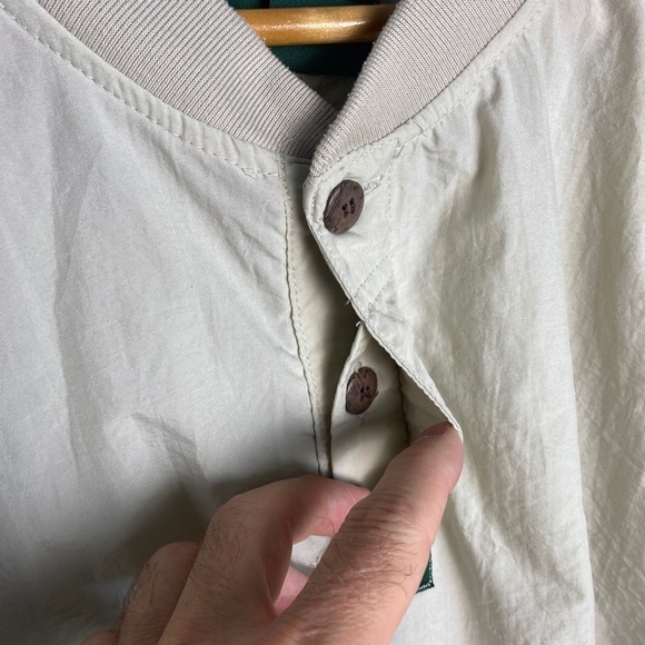 FOX GOLF Vintage Men's Cream/Beige Pullover Nylon Windbreaker Jacket‎ Size Large - Picture 4 of 14